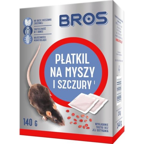 BROS - Płatkil na myszy i szczury 140g Bros Sp z o.o.