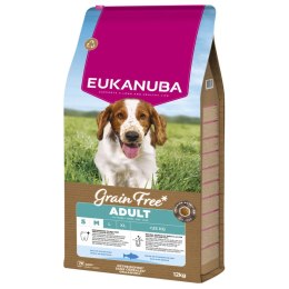 Eukanuba Adult Small&Medium Grain Free Łosoś 12kg Eukanuba