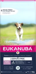 Eukanuba Puppy&Junior Small/Medium Grain Free Łosoś 12kg Eukanuba