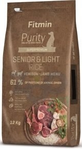 Fitmin Purity Rice Senior&Light Venison&Lamb 12kg Fitmin