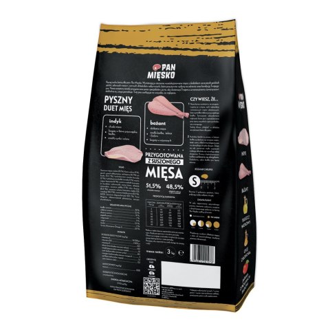 PAN MIĘSKO Indyk Z Bażantem S 3kg PAN MIĘSKO