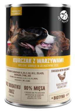 PetRepublic Kurczak Z Warzywami Krojone Kawałki W Delikatnym Sosie 1250g Pet Republic