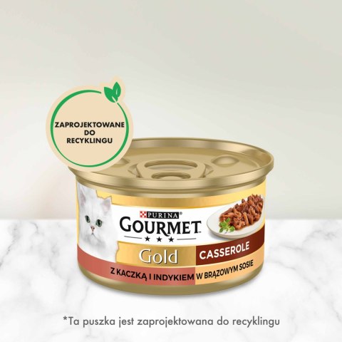 Purina Gourmet Gold kaczka/indyk w sosie 85g Gourmet