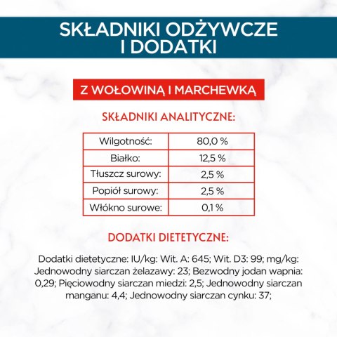 Purina Gourmet Perle Karma dla kotów mini fileciki w sosie z wołowiną i marchewką 85 g Gourmet