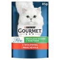 Purina Gourmet Perle Karma dla kotów mini fileciki w sosie z wołowiną i marchewką 85 g Gourmet