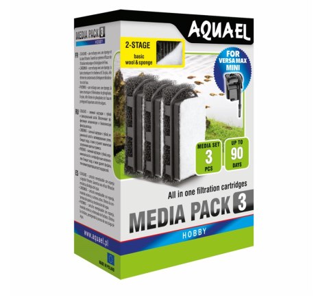 AQUAEL Wkład Filtracyjny Gąbkowy FZN Mini Standard 3szt AQUA EL