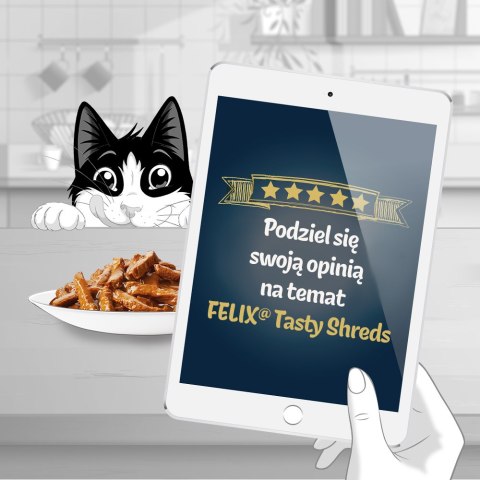Felix Tasty Shreds Karma Dla Kota Z Łososiem I Tuńczykiem W Sosie 4x80g Felix
