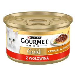 Purina Gourmet Gold Sauce Delight z wołowiną 85g Gourmet