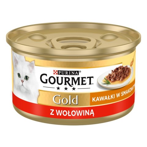 Purina Gourmet Gold Sauce Delight z wołowiną 85g Gourmet