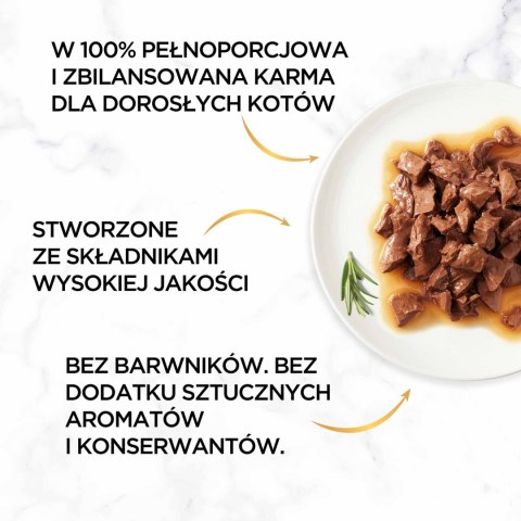 Purina Gourmet Gold Sauce Delight z wołowiną 85g Gourmet