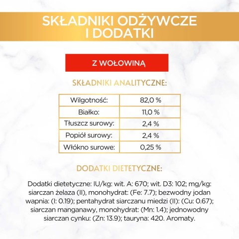 Purina Gourmet Gold Sauce Delight z wołowiną 85g Gourmet