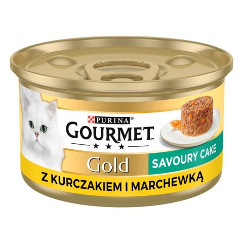 Purina Gourmet Gold Savoury Cake z kurczakiem i marchewką 85g Gourmet