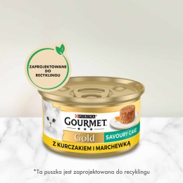 Purina Gourmet Gold Savoury Cake z kurczakiem i marchewką 85g Gourmet