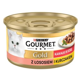 Purina Gourmet Gold łosoś/ kurczak w sosie 85g Gourmet