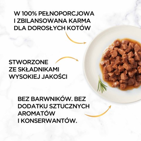 Purina Gourmet Gold z wołowiną i kurczakiem w sosie 85g Gourmet