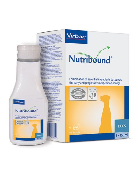 VIRBAC Nutribound Roztwór doustny dla psów w czasie rekonwalescencji 3x150ml Virbac
