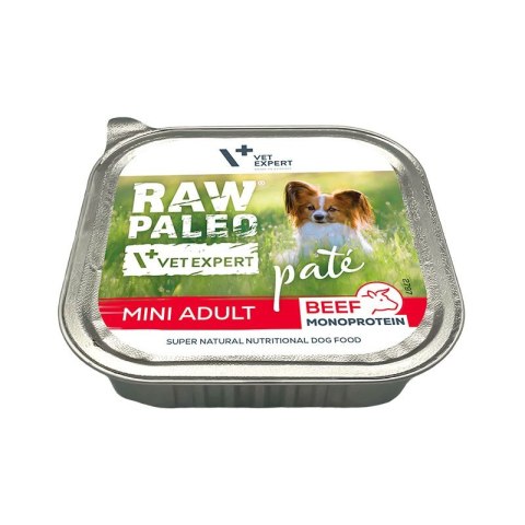 Vetexpert RAW PALEO PATE MINI adult beef 150g - wołowina tacka RAW PALEO