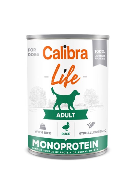 Calibra Dog Life Adult Duck With Rice Karma Dla Psa 400g Calibra