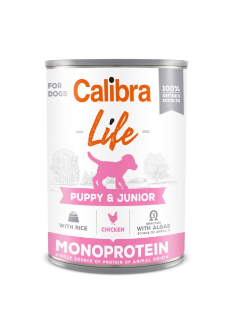 Calibra Dog Life Puppy & Junior Chicken Karma Dla Psa 400g Calibra