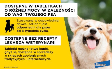 Elanco AdTab 225mg Tabletka Na Pchły I Kleszcze Dla Psów 5,5-11kg Elanco