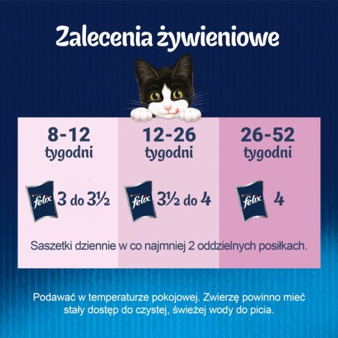 Felix Fantastic Junior W Galaretce Z Kurczakiem I Łososiem 4x85g Felix
