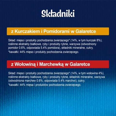Felix Fantastic W Galaretce Z Kurczakiem I Wołowiną 4x85g Felix