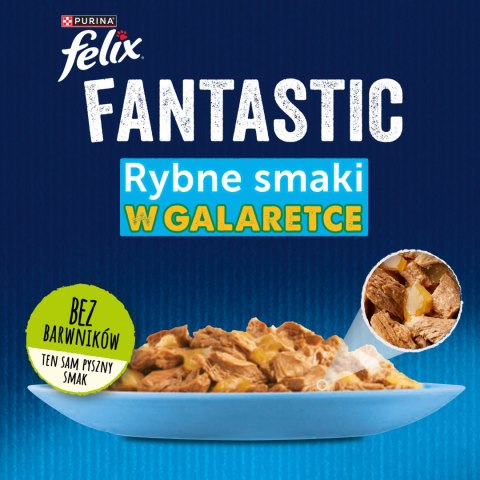 Felix Rybne Smaki W Galaretce Z Łososiem I Gładzicą 4x85g Felix