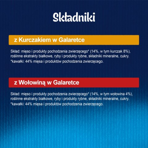 Felix Wiejskie Smaki W Galaretce Z Wołowina I Kurczakiem 4x85g Felix