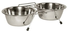 KERBL Stojak podwójny z miskami dla psa 2 x 450 ml Kerbl