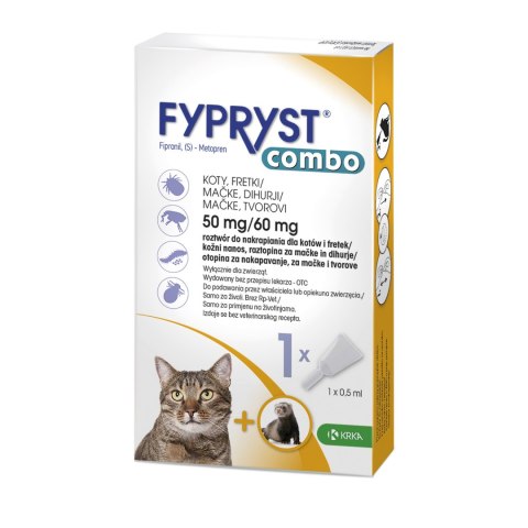 Krka Fypryst Combo Dla Kota 50mg-60mg/0,5ml 1 Pipeta KRKA