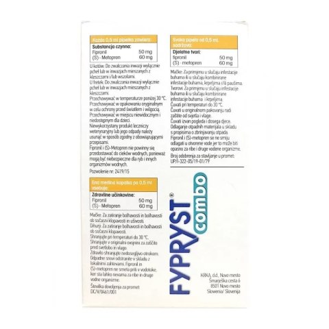 Krka Fypryst Combo Dla Kota 50mg-60mg/0,5ml 1 Pipeta KRKA