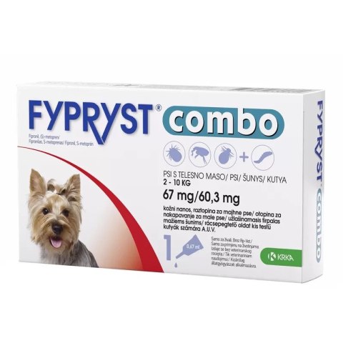 Krka Fypryst Combo Krople Na Pchły I Kleszcze Dla Psa 2-10kg 67mg/0,67ml 1 Pipeta KRKA