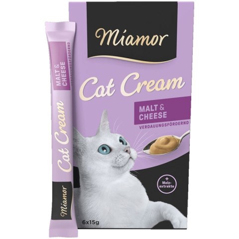 Miamor Pasta Malt Cream z serem 6x15g MIAMOR
