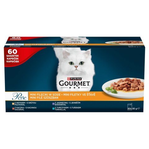 Purina Gourmet Perle Mini Fileciki W Sosie Karma Dla Kota 60x85g Gourmet