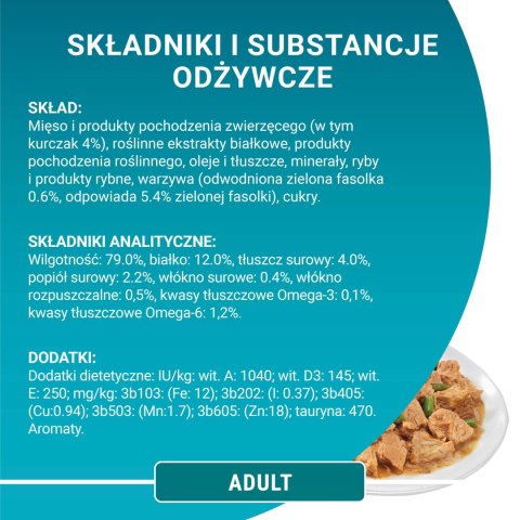 Purina One Adult Karma Dla Kota Z Kurczakiem I Zieloną Fasolką 85g PURINA ONE