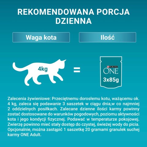 Purina One Adult Karma Dla Kota Z Kurczakiem I Zieloną Fasolką 85g PURINA ONE