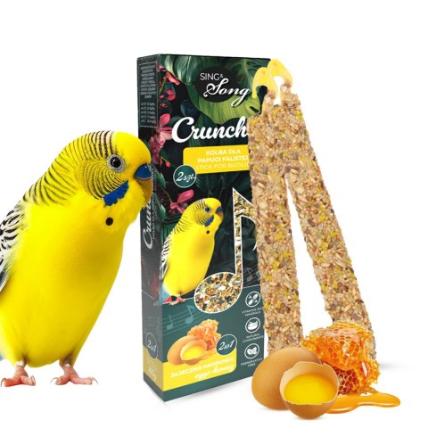 Sing&Song Cruncher Dla Papużki Falistej Jajeczno-Miodowy 85g 2w1 SING & SONG