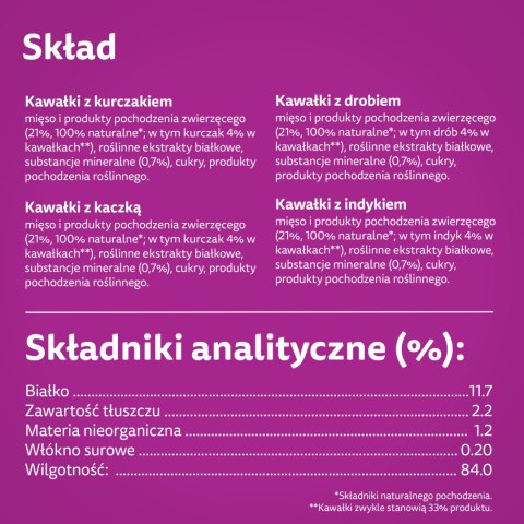 Whiskas Adult Saszetki 40 x 85g Drobiowe Frykasy Mokra Karma Whiskas