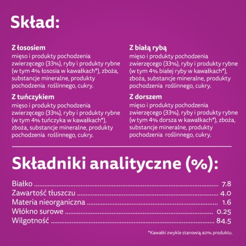 Whiskas Adult Saszetki 40 x 85g Rybne Przysmaki - Mokra Karma Dla Kota Whiskas