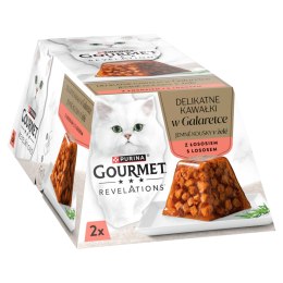GOURMET Revelations Delikatne Kawałki w Galaretce z Łososiem 2x57g Gourmet
