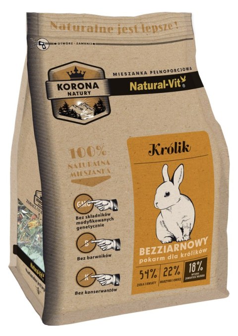 KORONA NATURY Natural-Vit Karma Pełnoporcjowa Królik 1,6kg Korona Natury