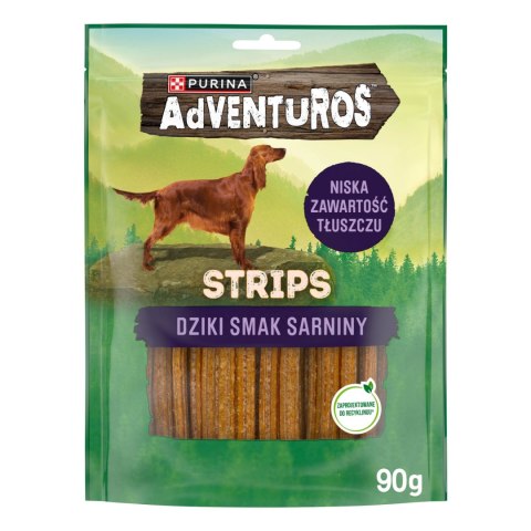 Purina Adventuros Strips Karma Dla Psów O Smaku Sarniny 90g ADVENTUROS