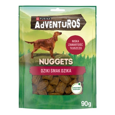 Purini Adventuros Nuggets Karma dla psów Dziki Smak Dzika 90g ADVENTUROS