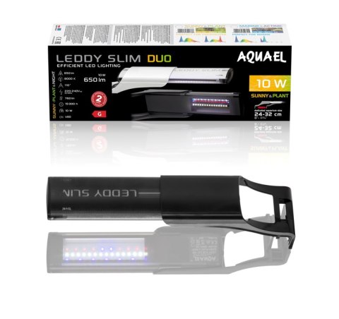 AQUAEL Leddy SlimDuo 10W Sunny Plant&Night Czarne AQUA EL