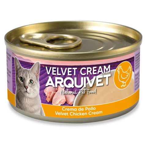 Arquivet Velvet kremowa puszka dla kota o smaku kurczaka 80g Arquivet