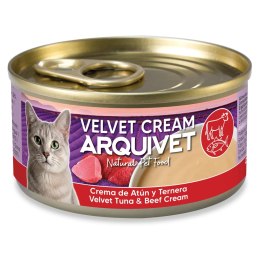 Arquivet Velvet kremowa puszka dla kota o smaku tuńczyka i wołowiny 80g Arquivet