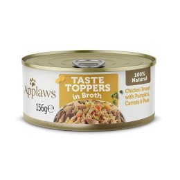 Applaws® Taste Toppers Naturalna Mokra Karma Dla Psów Kurczak Z Dynią, Marchewką I Groszkiem W Bulionie 156 G Puszka Applaws