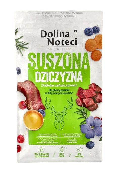 DOLINA NOTECI Premium Dziczyzna 9 kg - suszona karma dla dorosłych psów Dolina Noteci