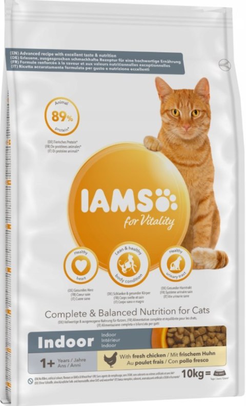 IAMS For Vitality Karma Sucha Dla Kotów Dorosłych Indoor Kurczak 10kg Iams