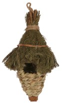 KERBL Wiszące gniazdo dla ptaków z trawy, 27 cm x Ø 12 cm Kerbl